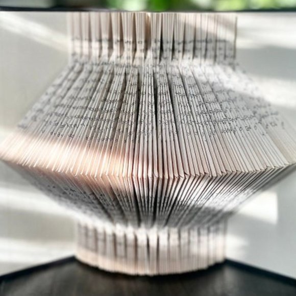 Upcyceld Vintage Book Decor Folded Book Art / 3D Book Sculpture / Book Origami - Picture 1 of 8